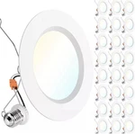 Sunco 24 Pack Led Recessed 6 Inch, High Brightness 1700 Lm, Selectable Cct Open. Price: $94.79.