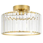 Crystal Ceiling Fixture, Modern Semi Flush Mount Light, Gold Ha... New. Price: $81.89.
