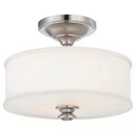Minka Lavery 4172-84 Light Semi-flush Ceiling Fixture Brushed Nickel From Open. Price: $64.95.