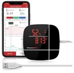 Thermopro TP90 Wifi Indoor Temperature & Humidity Sensor Alexa Compatible Black Open. Price: $19.99.