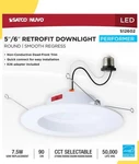 Satco S12602 7.5 Watt 5-6" Led Downlight Retrofit Cct Select (1, 2,6 Or Pk) New. Price: $26.99.