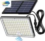 Solar Outdoor With Motion Sensor, 113LED Cool White Flood Lights, New. Price: $33.72.