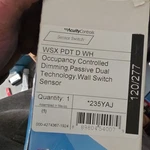 Acuity Controls Wsx Pdt Occupancy Sensor Dimmer Wall Switch 120/277V White New. Price: $25.00.
