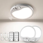 Tanbaby 8000MAH Motion Sensor Ceiling Light With Remote, 3CCT 2 Pack, White New. Price: $60.99.