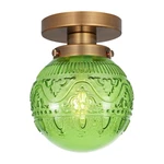 Green Globe Glass Semi Flush Mount Small Hall Ceiling Light, Modern Gold Ligh... New. Price: $80.00.