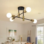 Garwarm Semi Flush Mount Ceiling FIXTURE,4-LIGHT Gold And Black Modern ... New. Price: $44.29.