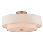Livex Lighting Claremont Flush Mount Brushed Nickel 51045-91 New. Price: $259.96.