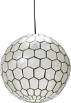 Creative Co-op Capiz Honeycomb Ceiling Light, BLACK,16" Globe Open. Price: $219.00.