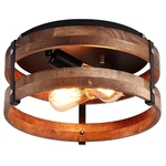 Fivess 2-LIGHT Rustic Flush Mount Ceiling Fixture New. Price: $89.99.