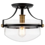 Kira Home Zurich 12" Rustic Farmhouse Semi-flush Mount Ceiling Light + Glass ... Open. Price: $199.36.