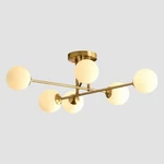 Flyrose Modern Globe Sputnik Flush Mount Ceiling Light Mid WHITE-6 New. Price: $104.97.