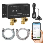 Zuomeng Wifi Smart Water Shutoff Valve With Leak Sensor, 3/4" Brass White New. Price: $255.46.