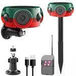 Solar Outdoor Motion Sensor Alarm - 360 Detection & 3X120DB Speakers, New. Price: $52.03.