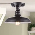 Industrial Oil Rubbed Bronze Ceiling Light Semi Flush Mount Vintage New. Price: $39.99.