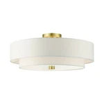 Livex Meridian Light Semi Flush Mount, Brass 52140-12 New. Price: $377.96.