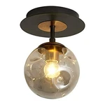 Szxykeji 1-LIGHT Mini Glass Globe Ceiling Light,modern Semi Flush Mount Fi Open. Price: $40.00.