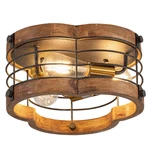 Wochos Farmhouse Flush Mount Ceiling 12.2 Inch 3-LIGHT Metal And Wood New. Price: $105.91.