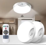 (2PK)HOMELIST Rechargeable Ceiling Light Motion Sensored, Battery Operated New. Price: $34.98.