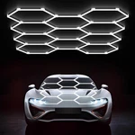Hyperlite Gen Hexagon Garage Lights: 322W 32200LM 11 Grids Led New. Price: $254.08.