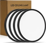 Ultra Thin 14.9" Led Flush Mount Ceiling Light 4PK, Cct Selectable, Black New. Price: $116.99.