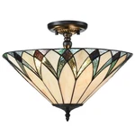 Teenyo Tiffany Semi Flush Mount Ceiling 16.1-INCH 3-LIGHT Mission Style... New. Price: $265.06.