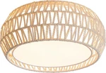 Wingbo 15.7" 3-LIGHT Flush Ceiling Fixture Acrylic Double Drum Shade White Open. Price: $99.00.