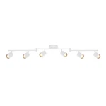 Globe Electric 64000122 47" 6-LIGHT 47.25" X 8.4" 4.75", Matte White, Pratt New. Price: $62.77.