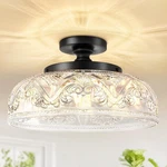 Slypadan Semi Flush Mount Ceiling Light, 12 Large Black Inch, New. Price: $85.35.