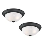588251 Traditional 2-LIGHT Indoor Dimmable Ceiling With Alabaster Glass Fo New. Price: $31.96.