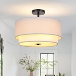 Frideko Home Semi Flush Mount Ceiling Double Drum 3-LIGHT Lig... New. Price: $94.59.