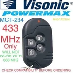 Visonic One-way Keyfob MCT-234 For Powermax Systems 433.9MHZ Open. Price: $90.00.