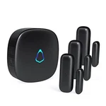 Door Chime, Wireless Open Contact Alarm With 500 Black 3 Sensors New. Price: $53.06.