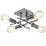 4-LIGHT Semi Flush Mount Ceiling Light, Modern Brushed Nickel Close To Ceilin... New. Price: $42.99.