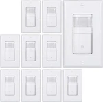 Everelectrix 10 Pack Motion Sensor Light Switch, Neutral Wire Required, Single New. Price: $202.11.