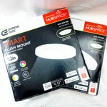 2X Commercial Electric 12IN. Smart-flush Mount Led & Night Light Hubspace Open. Price: $37.50.