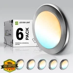 Asd 6 Pack Inch Led Disk Lights 15W 5CCT Dimmable Flush Mount New. Price: $59.39.