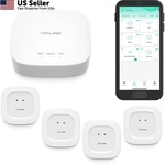 Yolink Water Leak Starter Kit: Hub + 4 Sensor 1 Without Siren, White New. Price: $105.66.