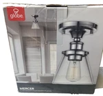 Globe Electric Mercer 1-LIGHT Chrome Flush Mount Ceiling Open. Price: $19.99.