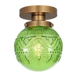 Green Globe Glass Semi Flush Mount Small Hall Ceiling Light, Modern Gold Ligh... New. Price: $81.84.