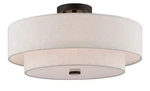Livex Lighting 51085-92 4-LIGHT Semi Flush Mount Ceiling Fixture With Oatmeal... Open. Price: $79.99.