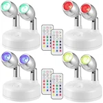 Honoson 4 Pack Dual Head Battery Operated Spotlights Indoor Wireless Rgb Led ... New. Price: $46.10.
