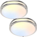 Super Bright 36W Dimmable Led Ceiling Lights 2-PACK, 13" Nickel Finish New. Price: $76.99.