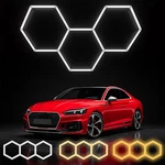 Allyes Hexagon Garage Led Lights- 3 Ceiling 128W Hex, White New. Price: $73.77.