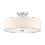 Livex Lighting 52135-91 Meridian Brushed Nickel Ceiling Mount New. Price: $221.88.