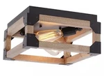 Eyassi Flush Mount Wood Ceiling Light, 2-LIGHTS Farmhouse Close To Lamp New. Price: $39.99.