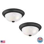 Design House 588251 Traditional 2-LIGHT Indoor Dimmable Ceiling Alabaster New. Price: $49.01.