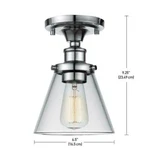 Globe Electric Mercer 1-LIGHT Chrome Flush Mount Ceiling New. Price: $24.99.