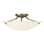 Livex Lighting Oasis Flush Mounts, Antique Brass 4274-01 New. Price: $249.96.