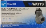 Watts Boiler Relief Valve And Flood Sensor, 3/4", 374A-030, Psi, New. Price: $37.99.