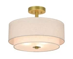 Xinbei Lighting 3 Semi Flush Mount Light, Close To Ceiling Gold Brass New. Price: $130.43.